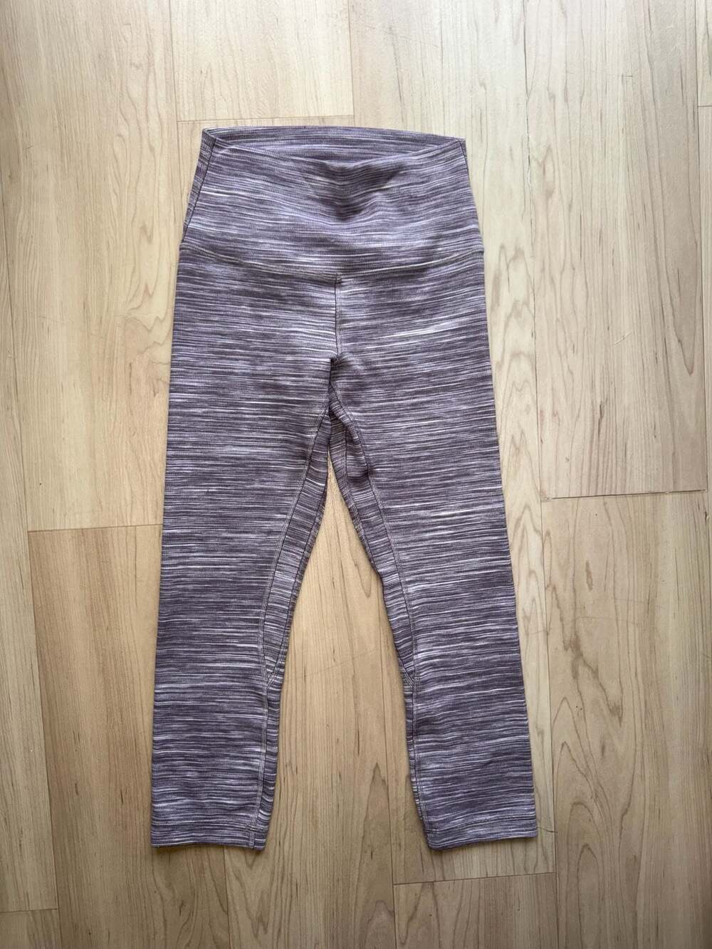 Lululemon Wunder Under High-Rise Crop 21" Space Dye Purple Size 4 - Picture 2 of 5